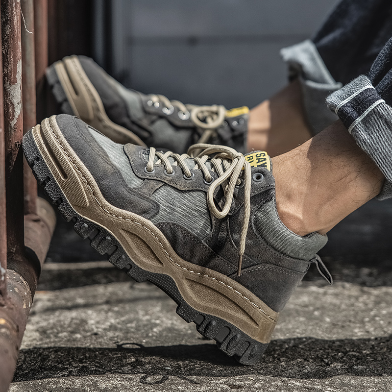 春季工地鞋男工作干活劳保鞋耐磨耐脏厚底防砸防刺穿建筑夏季潮鞋
