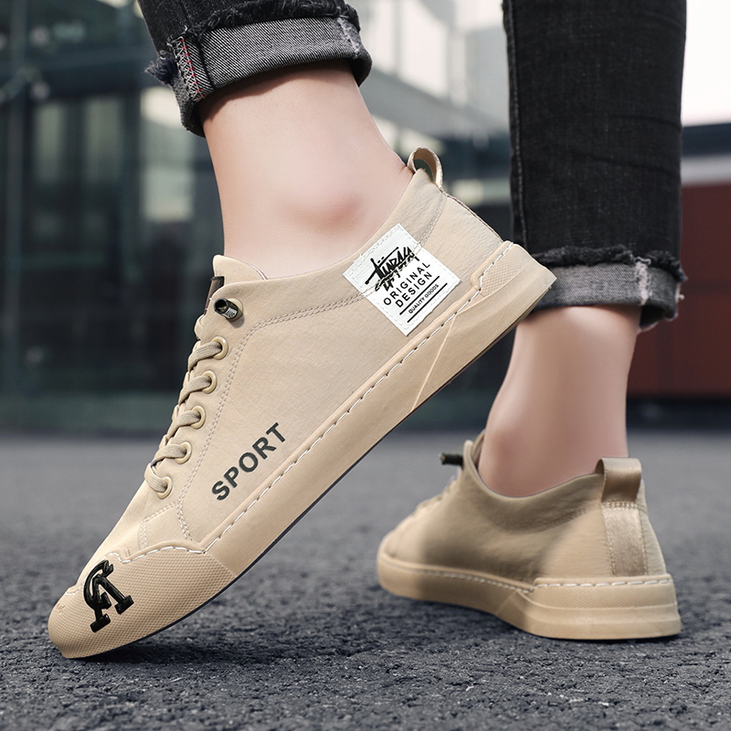 夏季透气冰丝老北京布鞋男潮流休闲板鞋2022春季防臭开车帆布潮鞋