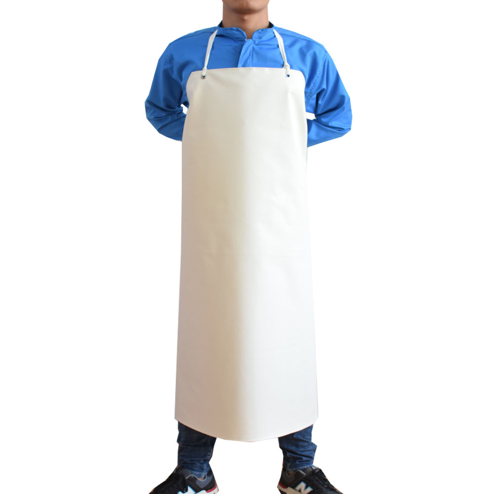 橡胶加厚围裙白色耐油耐强酸碱石材加大耐磨围裙