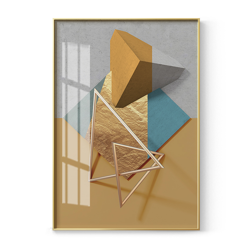 轻奢现代简约客厅挂画卧室背景墙创意立体几何抽象玄关现代装饰画
