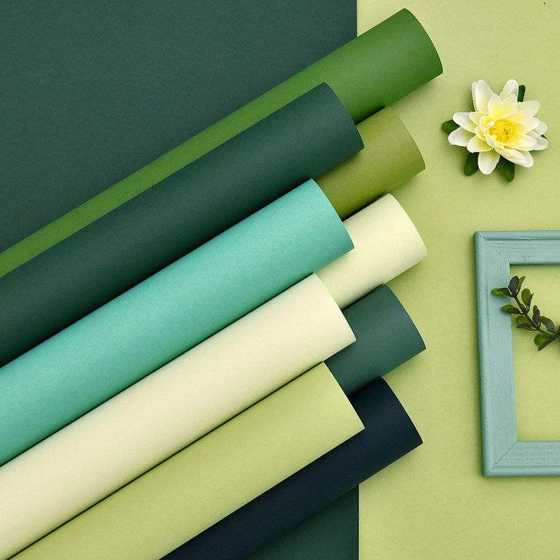 绿色北欧墙纸墨绿色卧室背景墙豆绿深绿复古绿浅无纺布墙纸