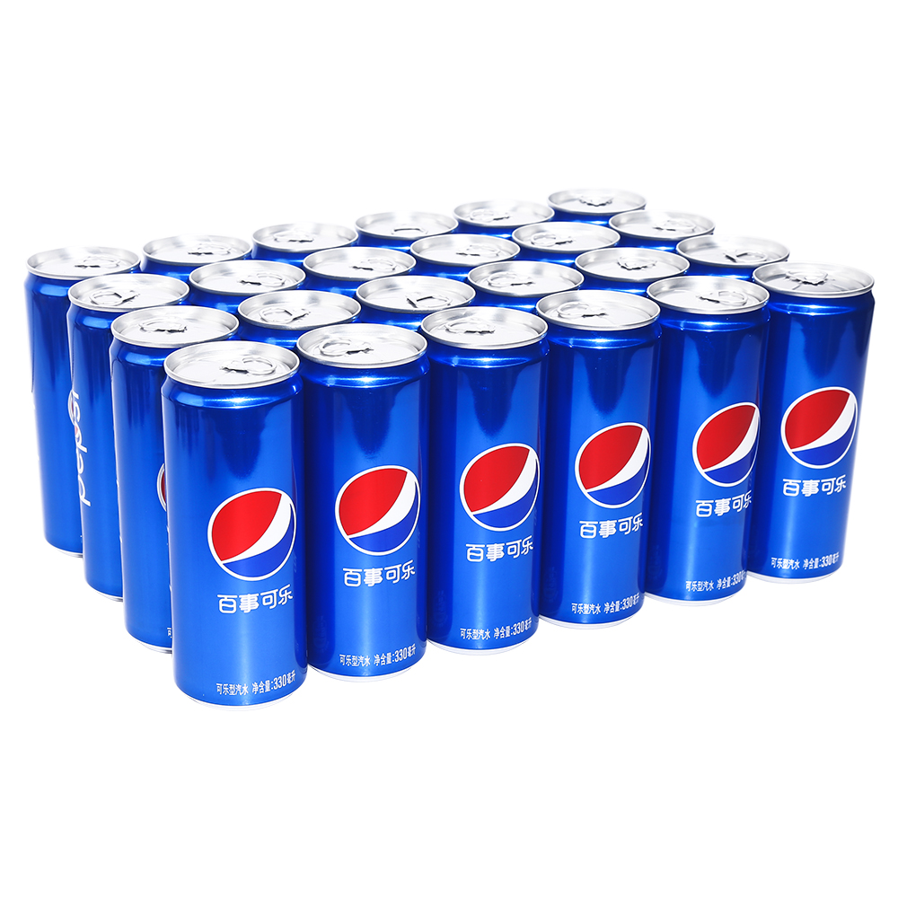 百事可乐碳酸饮料易拉罐长罐330ml*24罐整箱批发夏日解暑饮料包邮