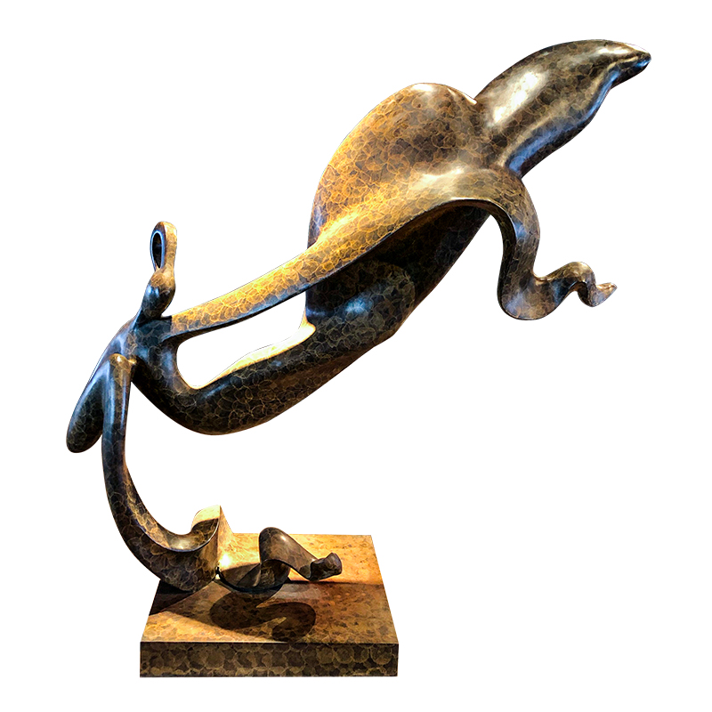 郑宝成联名黄铜雕塑抽象舞者人体艺术作品摆件