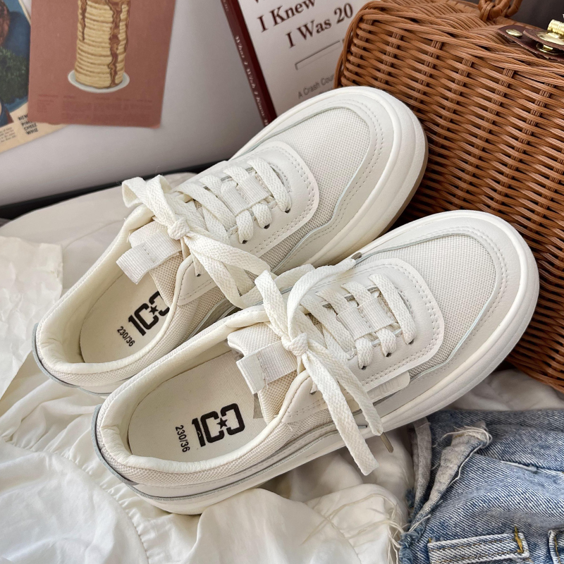 小白鞋女夏季款透气女鞋子薄款网面帆布鞋休闲百搭小众板鞋ins潮