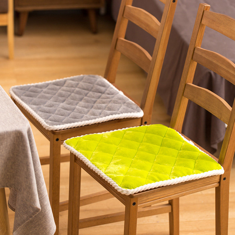 餐桌椅子坐垫四季通用冬季防滑座椅垫家用屁股垫久坐薄垫子有绑带