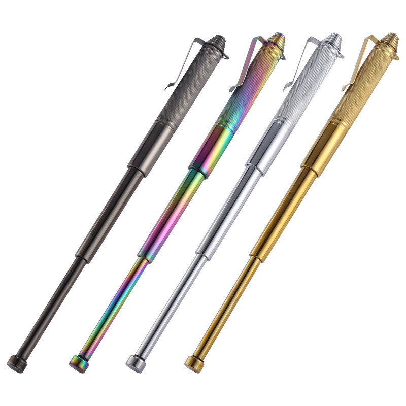 甩棍三节节棍车载防身用品钢笔迷你伸缩短棍三节甩棍