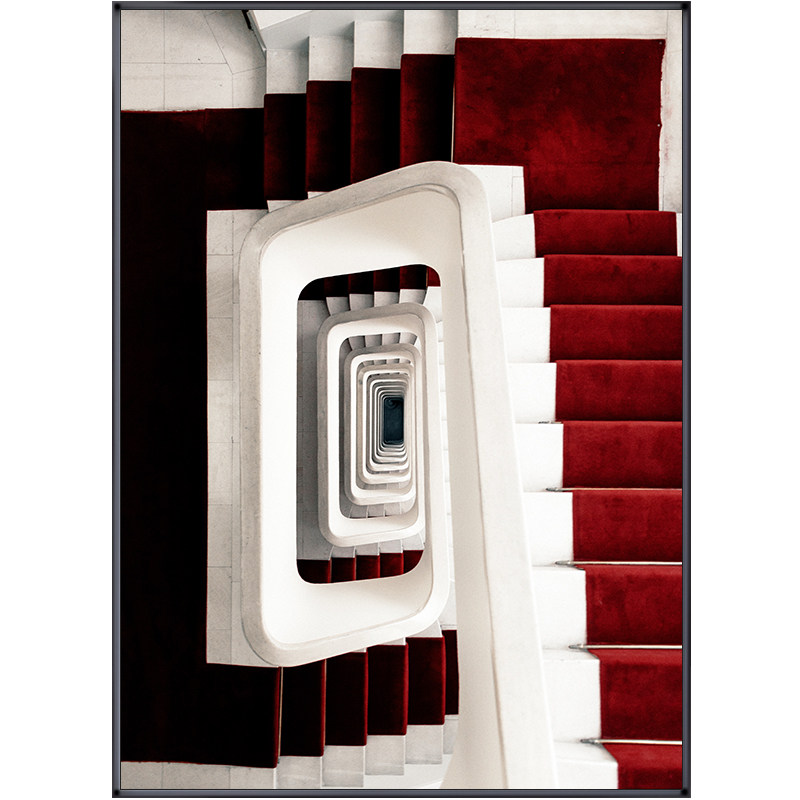 楼梯玄关装饰画抽象建筑别墅酒店轻奢走廊过道现代装饰画