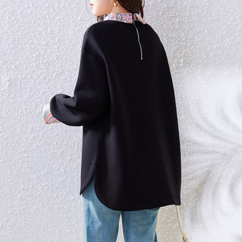 ເດືອນກັນຍາ Momo ໃຫມ່ຈີນ Jacquard Sweater ແມ່ຍິງ 2024 ພາກຮຽນ spring ແລະດູໃບໄມ້ລົ່ນໃຫມ່ Loose Top ແບບເອີຣົບຂະຫນາດໃຫຍ່ເຄື່ອງນຸ່ງຫົ່ມແມ່ຍິງ