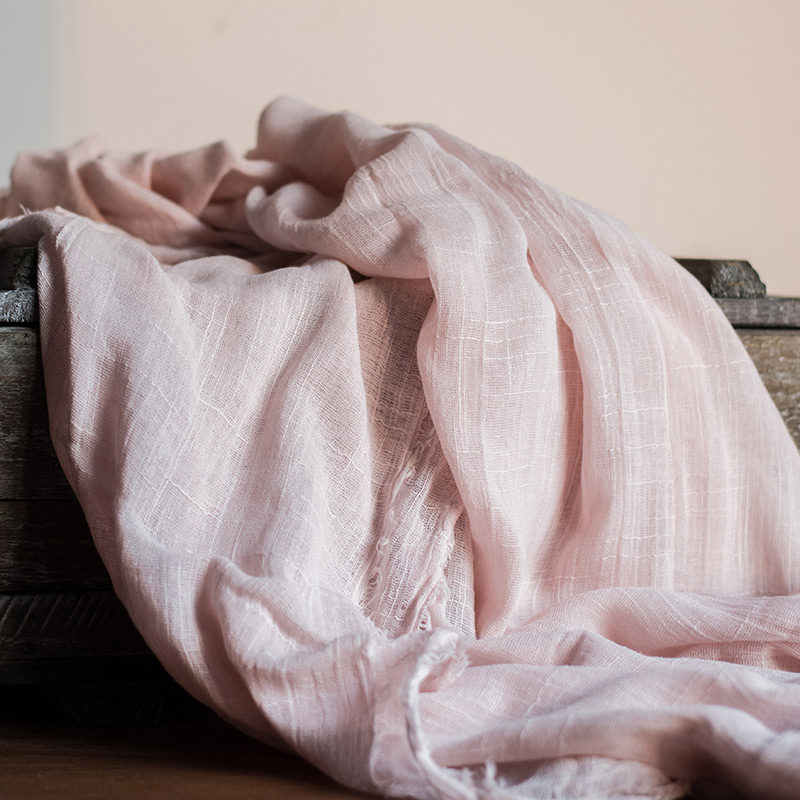 掬涵 拍摄道具布料 静物衬布 棉布粗布提花纹理装饰日式纯色