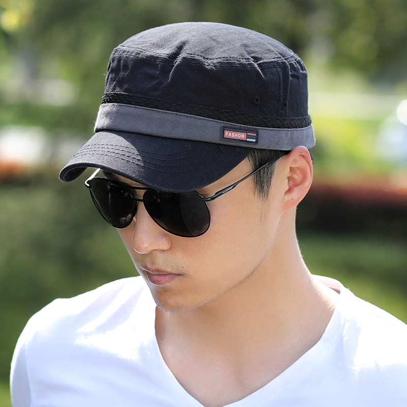 平顶帽子男士韩版潮鸭舌帽春秋户外棒球帽遮阳帽太阳帽帽子