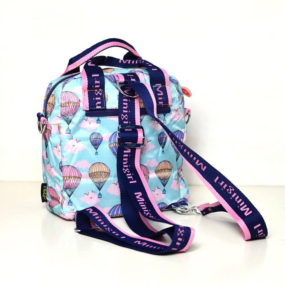 minigirl迷你女孩双肩包手提斜挎包三用包休闲防水尼龙双肩背包