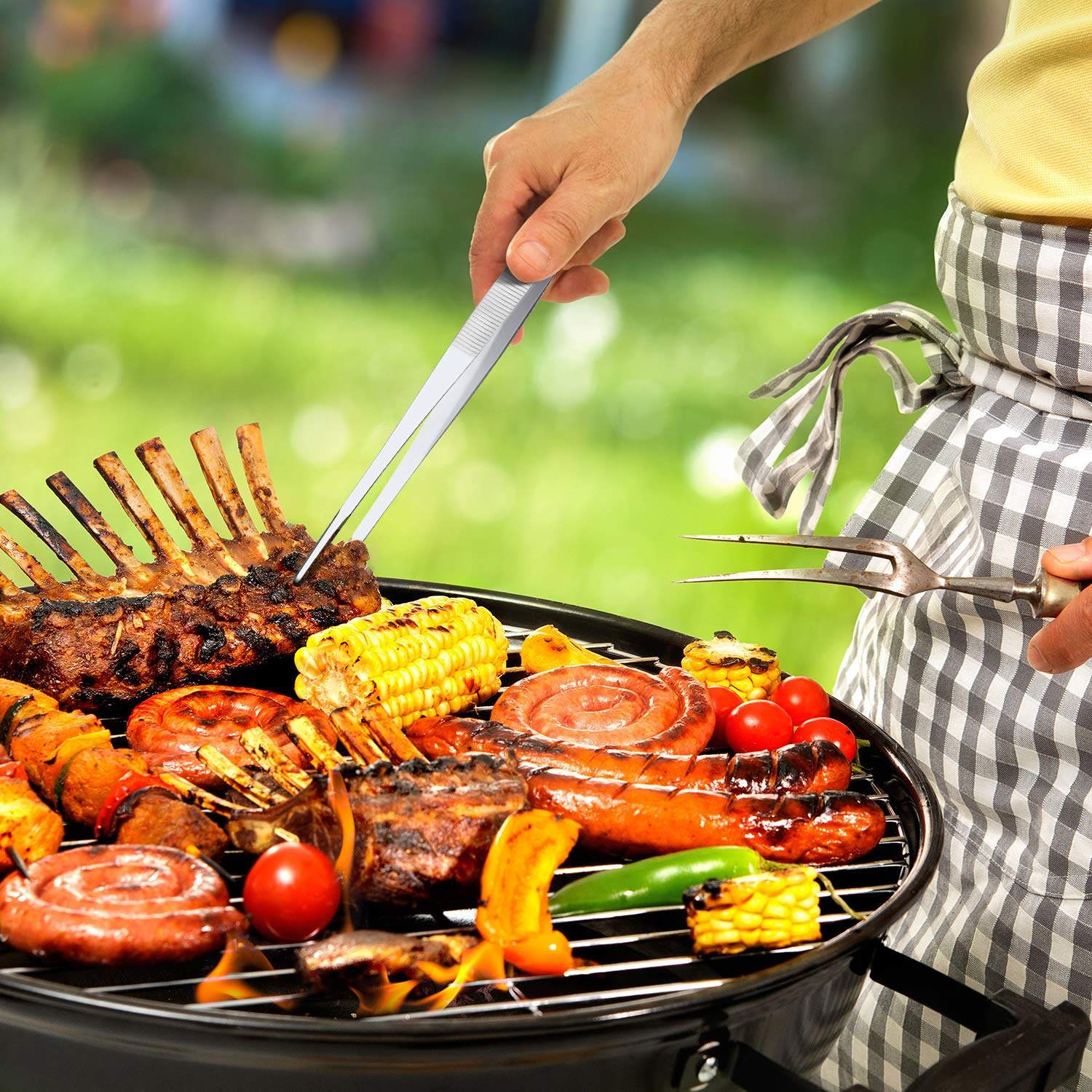 304不锈钢镊子摆盘烧烤料理西餐厨师夹子鸡尾酒装饰食物食品分盘