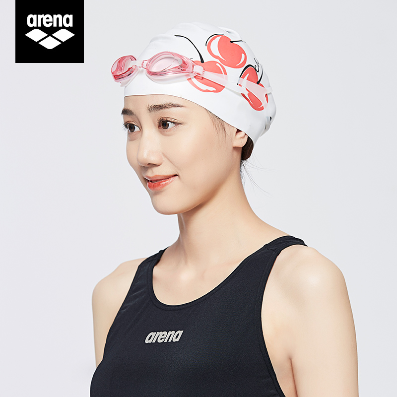 arena阿瑞娜泳帽防水长发适用硅胶弹力贴合时尚泳帽