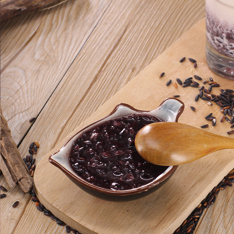 血糯米罐头泰国黑糯米酱850g美名氏紫米阿姨奶茶黑米酱甜品店专用