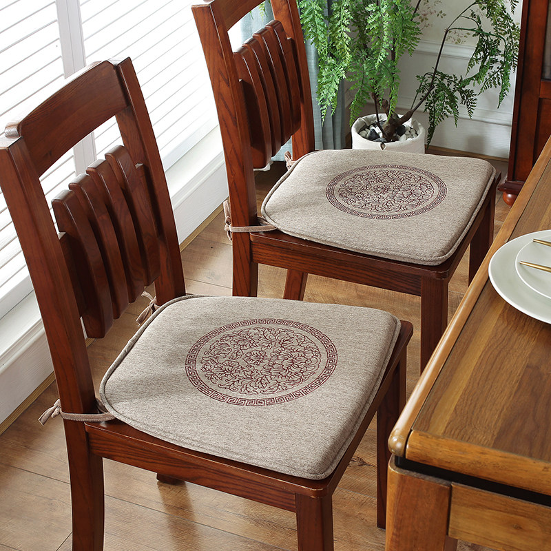 椅子坐垫瑞梦梦喜刺绣实木餐椅椅垫餐桌四季椅垫