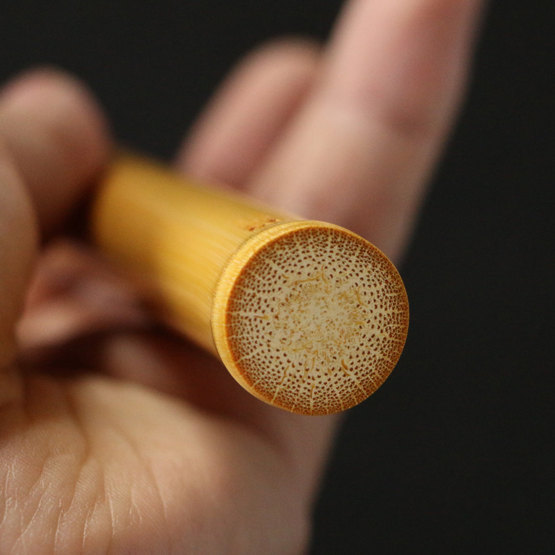 精品实心竹节把玩玉竹竹雕手把天然名家雕刻竹编