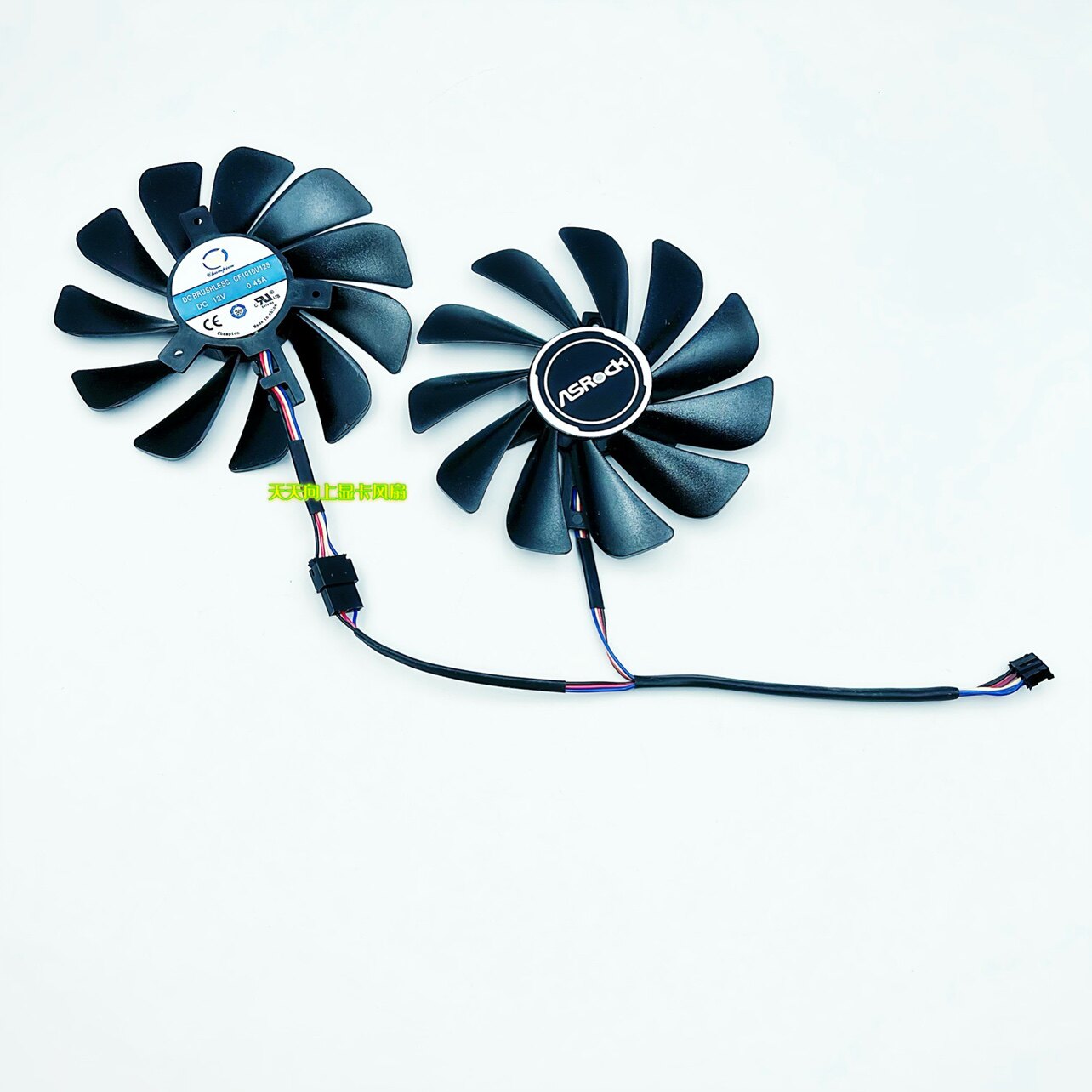 asrock华擎rx5700xt5700challenger显卡静音风扇cf1010u12s散热器
