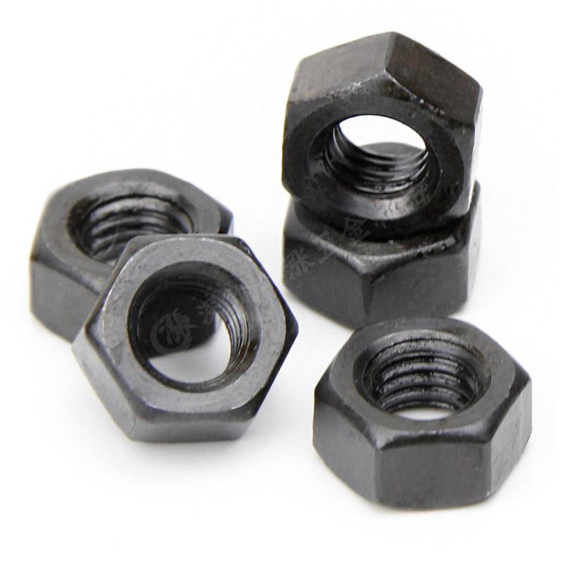 m6m8m10 国标10级六角螺母 黑色六方高强度螺帽螺丝帽大全 m30 - 爱购