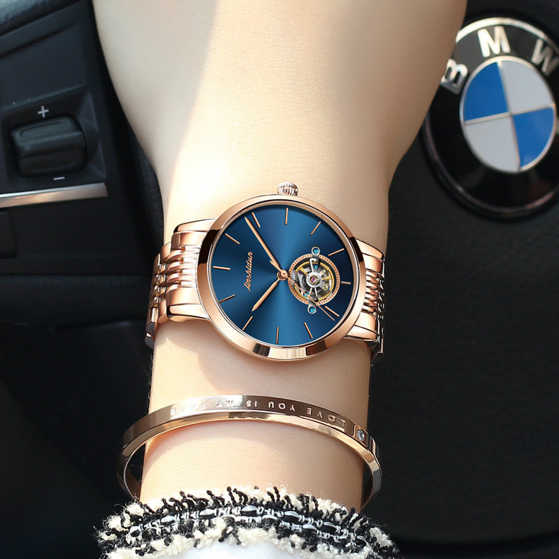 金仕盾2021新款正品牌机械表女士手表名表牌简约气质学生女表十大