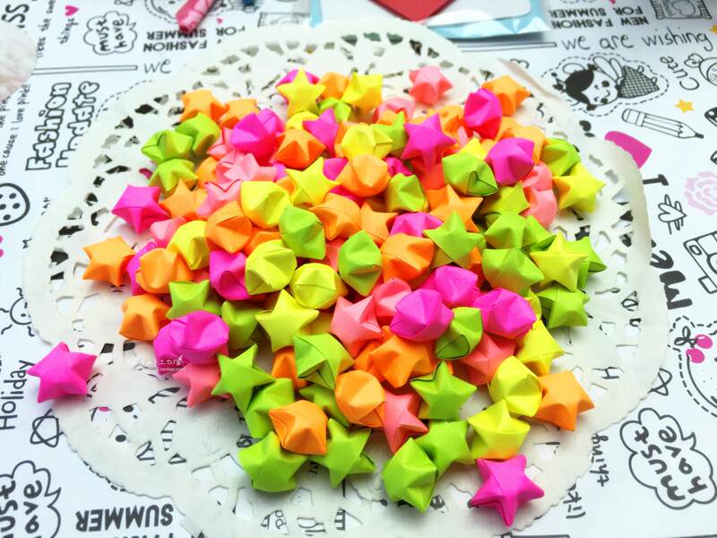 1000颗包邮纸折手工成品许愿星好评好店