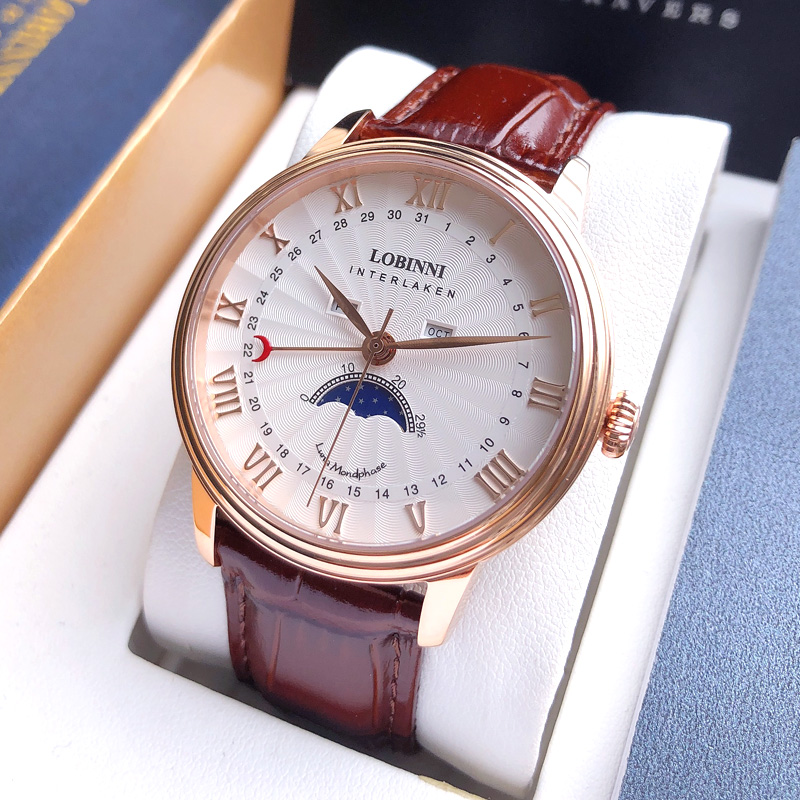 罗宾尼石英手表男简约防水潮流皮带男士手表2022新款商务名牌腕表