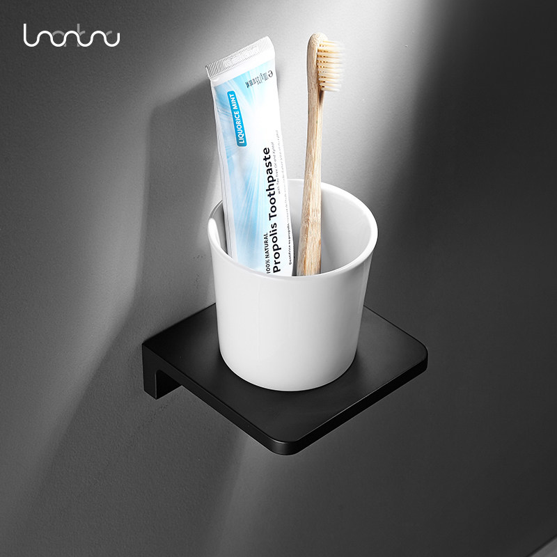 北欧太空实心加厚牙刷漱口杯架卫生间浴室简约牙刷牙杯架