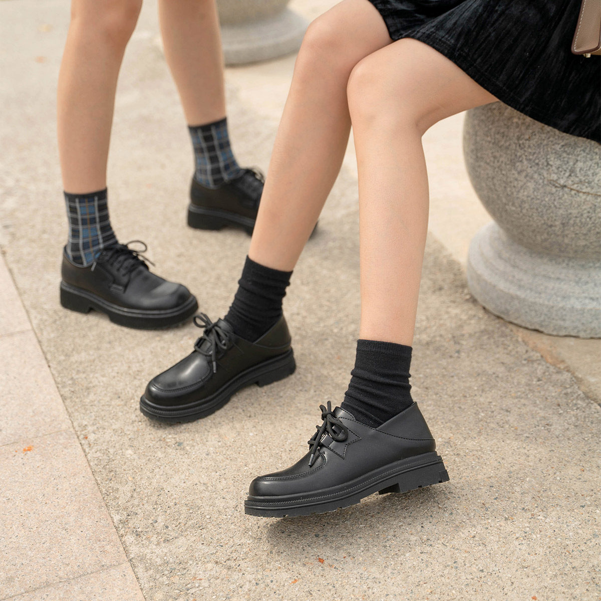 妙侣增高软皮百搭2021皮鞋jk厚底英伦风新款单鞋