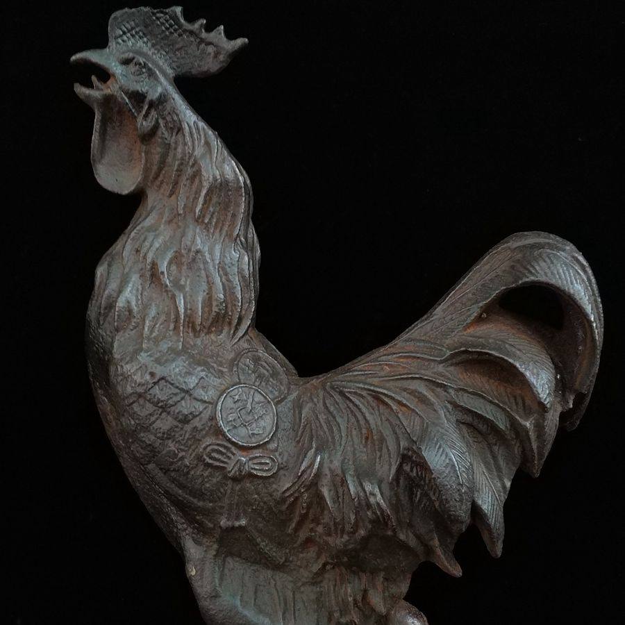 铁公鸡铸铁元宝大公鸡镇招财聚财守财风水工艺品仿古摆件