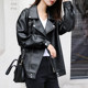 PU leather jacket 2020 new spring, autumn and winter casual loose Korean student locomotive short leather jacket ladies PU leather jacket 2020 new spring, autumn and winter casual loose Korean student locomotive short leather jacket ladies