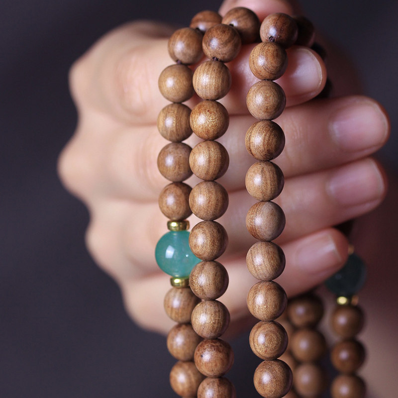 澳洲新山檀香香木手串108颗佛珠手链男女毛衣佛珠