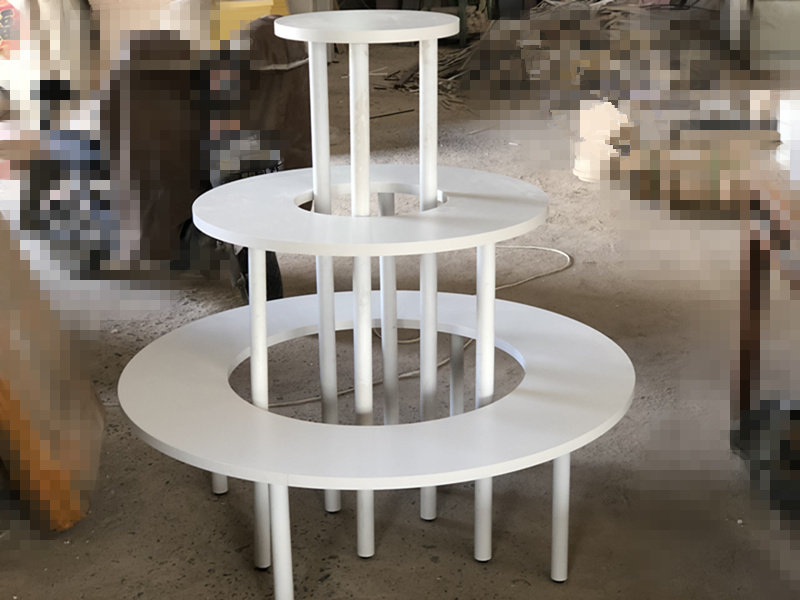 中岛展示柜圆形展柜包包鞋化妆品置物架化妆品展示台礼品母婴用品-mc