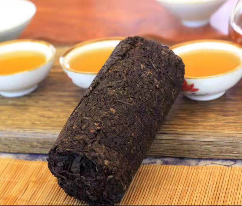 湖南正宗特级200g天尖荒山正品茶竹茯砖金花安化黑茶