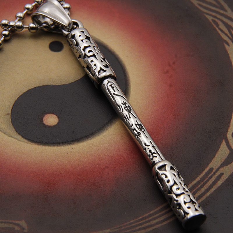 定海神针项链银色金银色情侣文化如意玄学设计原创项坠