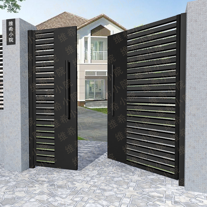 铁艺大门别墅庭院院门现代民宿单双小门农村庭院门