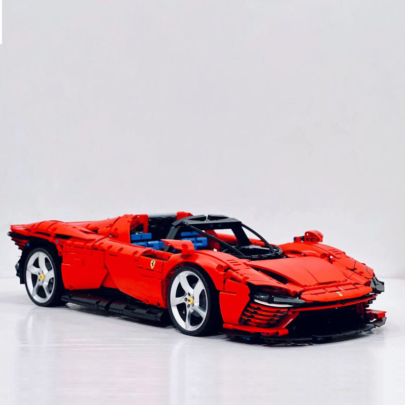 法拉利sp3跑车42143兼容乐高赛车模型男孩子礼物拼装塑料积木
