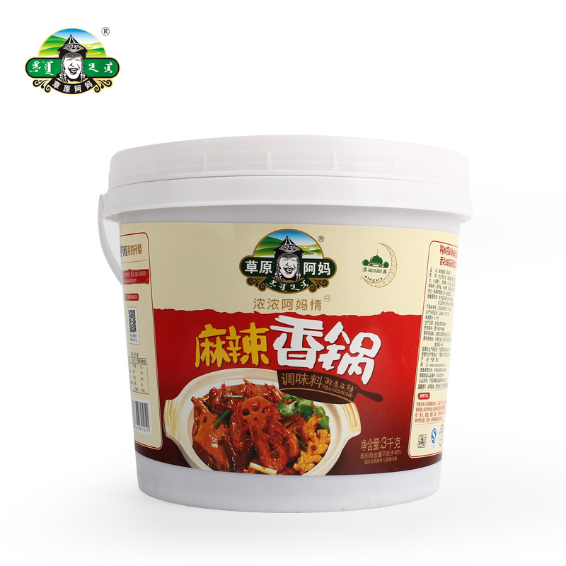 草原阿妈麻辣香锅桶装餐饮装3000g 正宗四川干锅火锅麻辣烫调料 - 图0