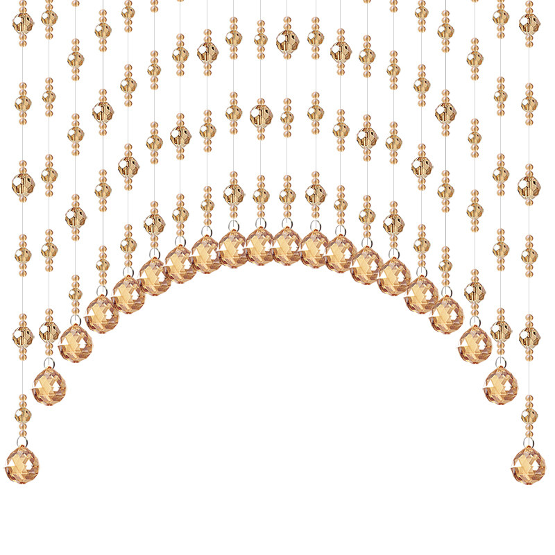 水晶珠帘卫生间门帘装饰挂帘隔断帘玄关屏风客厅卧室吊帘子成品