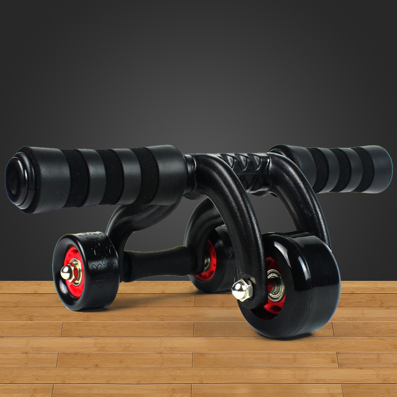 健腹轮家用静音肌肉腹肌轮三轮轴承健身男士60公斤健腹轮