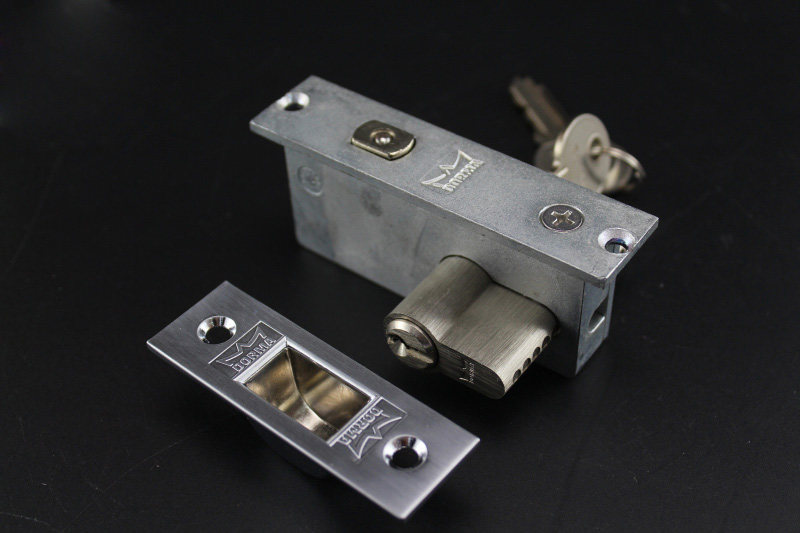 地锁玻璃门多玛玻璃门锁插销锁免开孔不锈钢拉丝特殊用锁