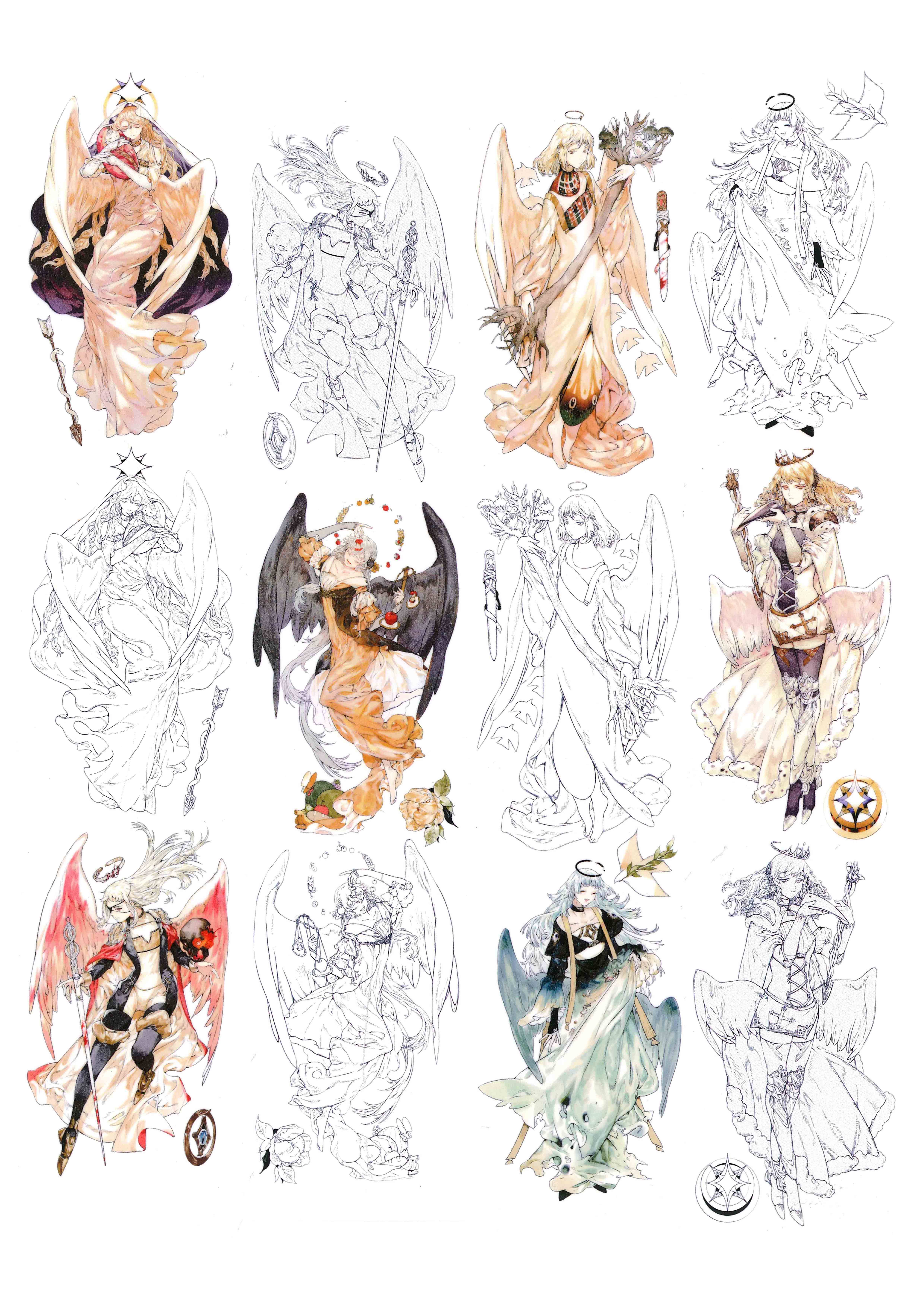 diy不干胶打印男女人物卡通人卡通少女手帐素材和纸胶带