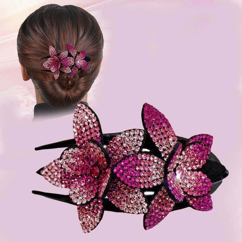 花朵发夹夹子发卡韩发燕女版盘盘发大尾夹盘d5ztn发饰