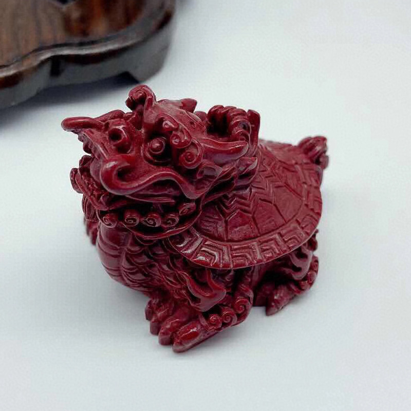 原矿紫金朱砂瑞兽龙龟摆件灵龟保运金龟赐瑞手摆件