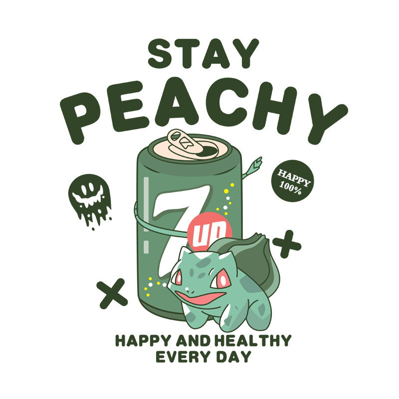 爆款ins热转印卡通百事七喜可乐芬达创意印花布贴