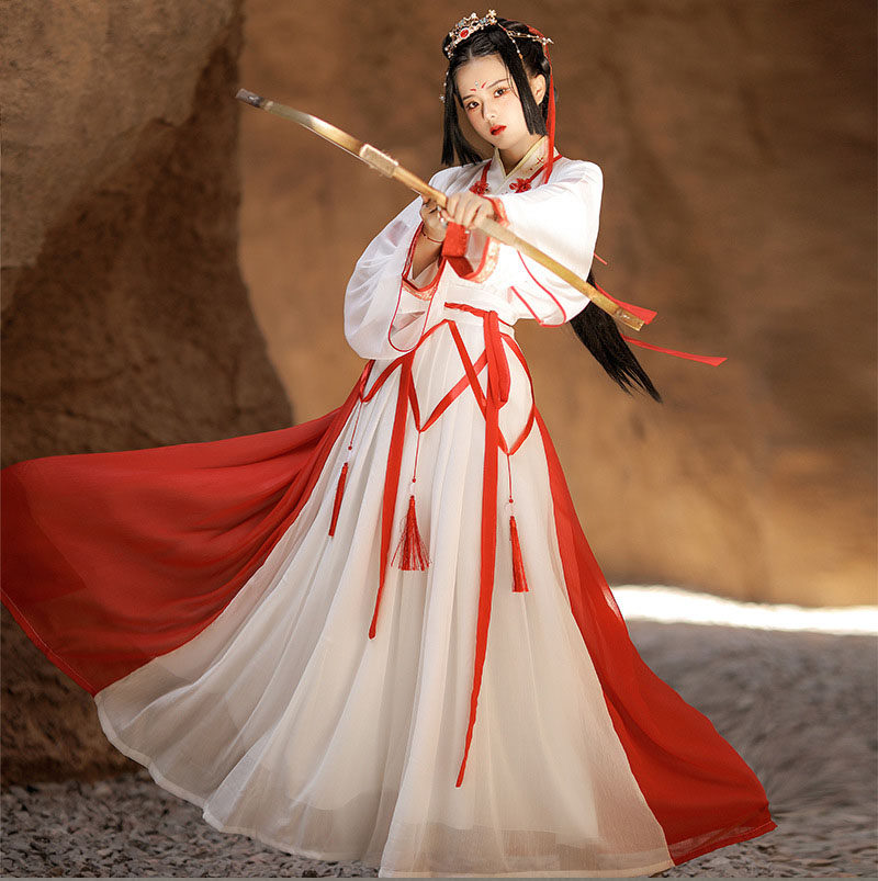 古装汉服女夏季薄款中国国风魏晋一片片式襦裙汉服