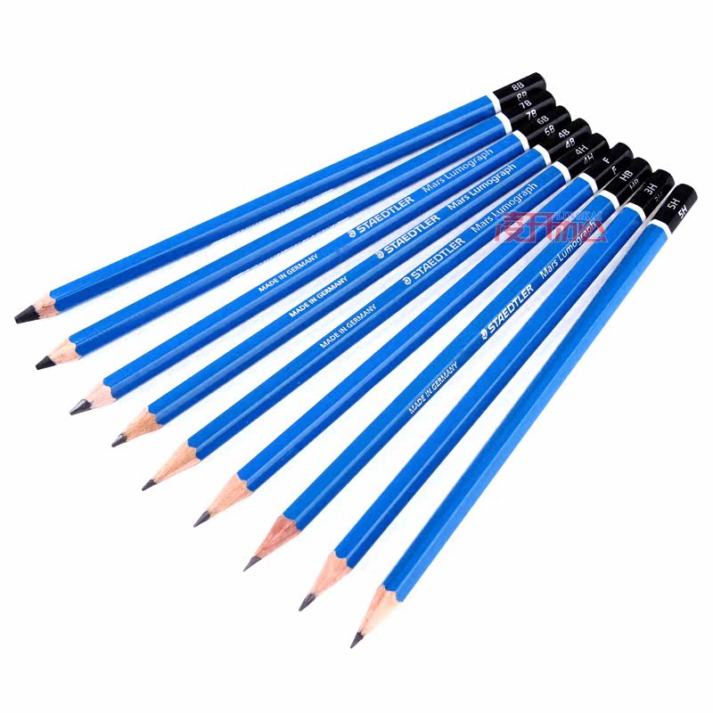 铅笔德国书写2h8b学生炭笔绘画素描碳铅staedtler铅笔