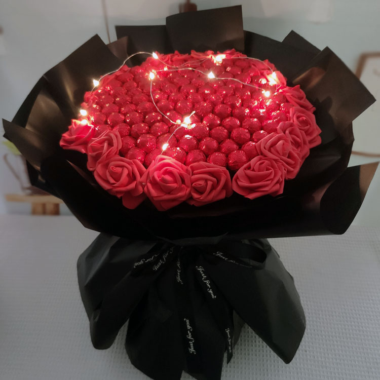 圣诞节礼物棒棒糖花束diy材料手工制作包装零食创意抖音网红爆款