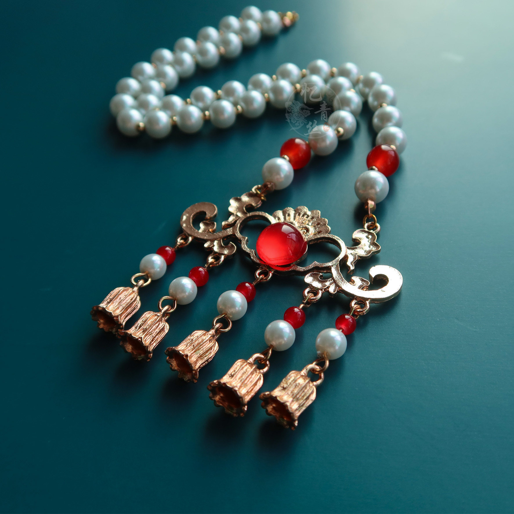 汉服青丝原创设计明制璎珞项圈坦领珍珠项链项链