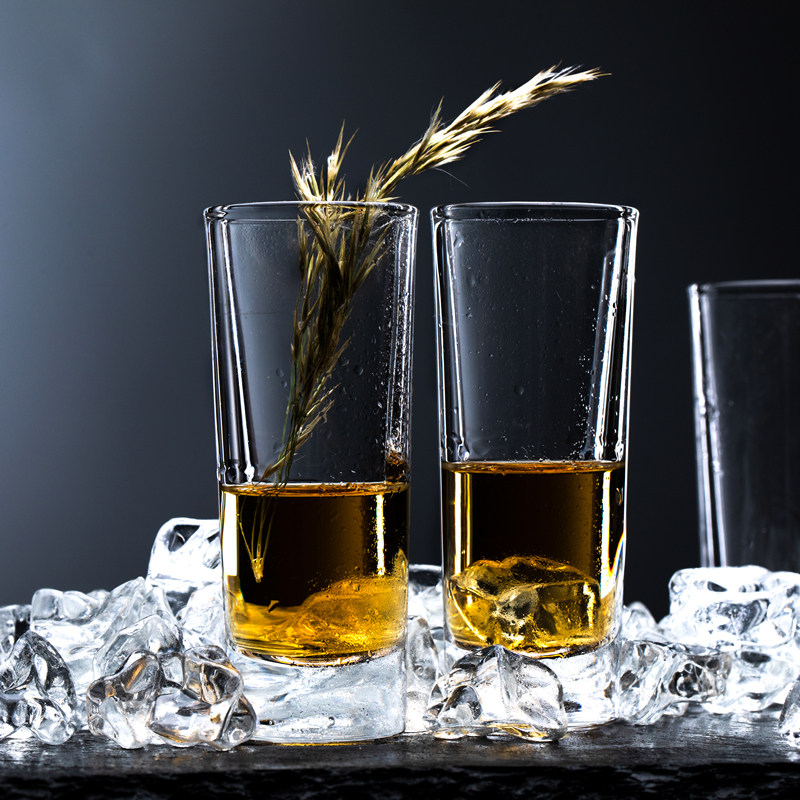 酒杯威士忌高身水晶玻璃子弹加厚杯底ktv酒吧酒杯