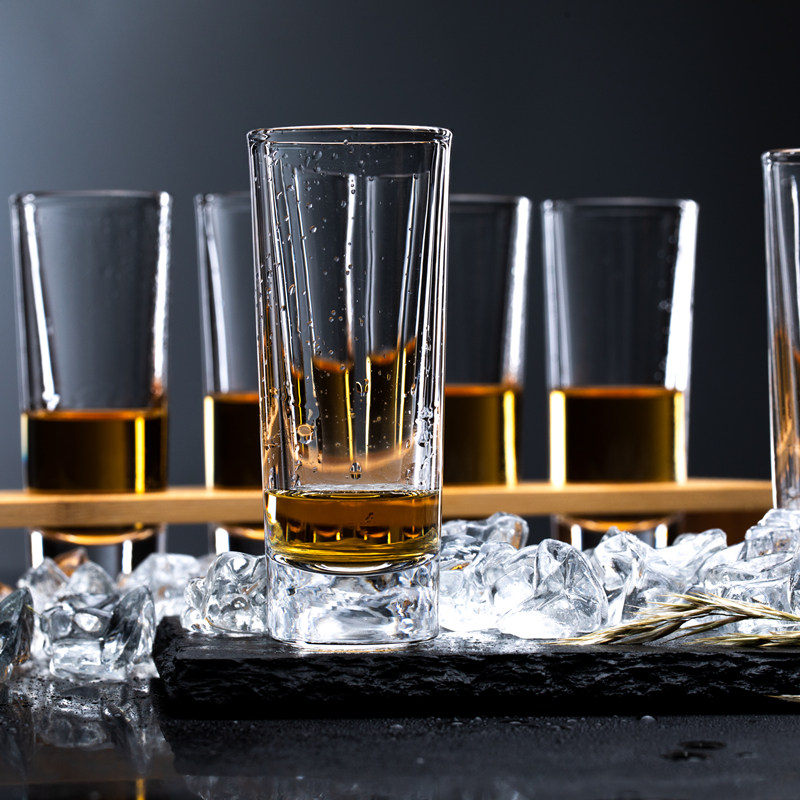 酒杯威士忌高身水晶玻璃子弹加厚杯底ktv酒吧酒杯
