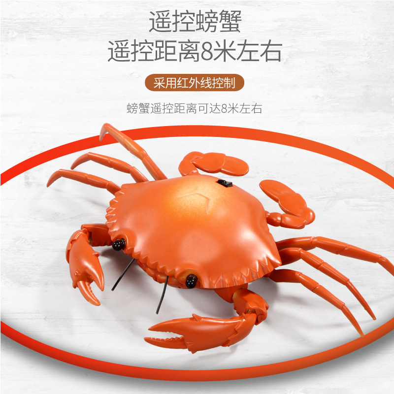 儿童玩具螃蟹电动玩具遥控仿真创意模型整蛊整人玩具创意